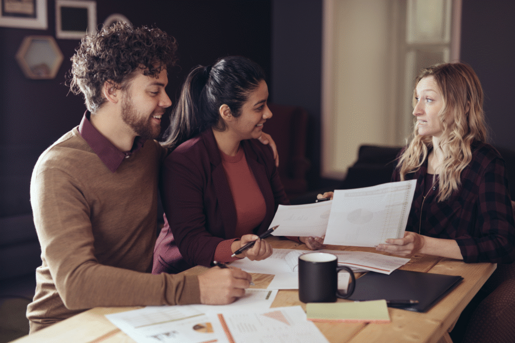 Clients with a broker.