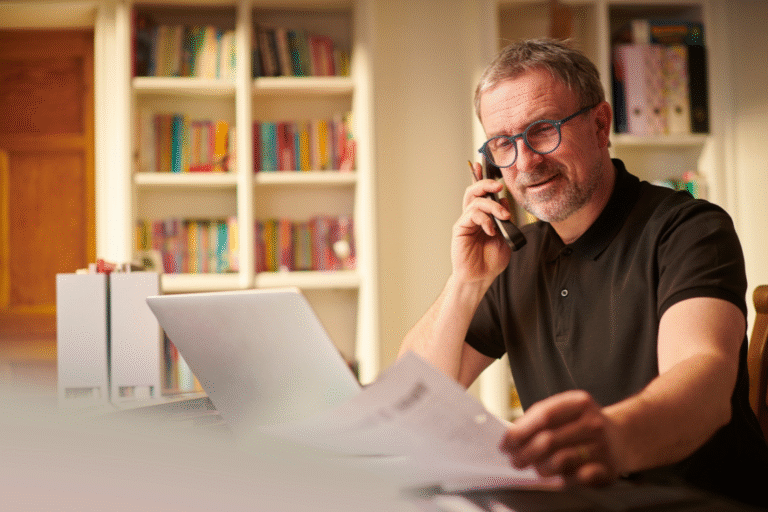 Business owner calling broker references during SMB sale