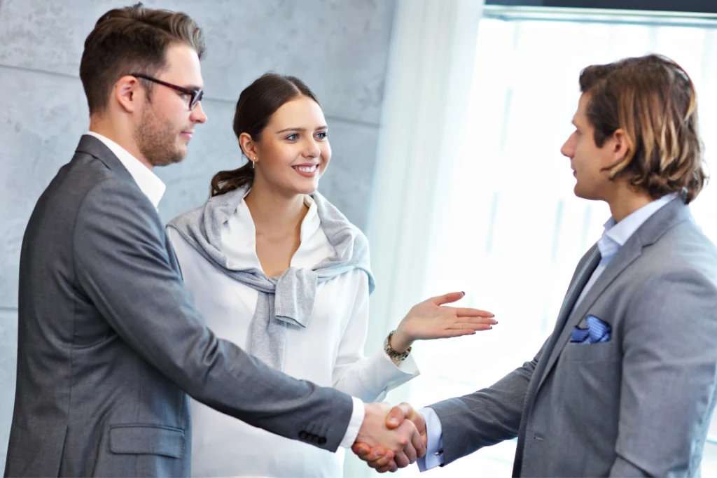 Satisfied client recommending a business broker after a successful sale