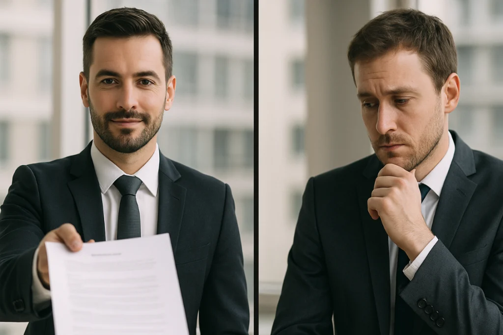 Comparison of good and bad business brokers giving client references