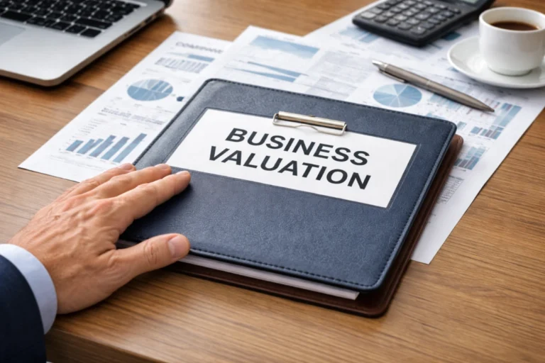 A business valuation folder.